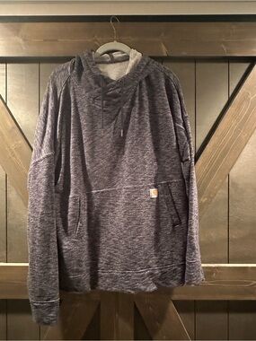 Carhartt Heathered Navy Pullover Hoodie